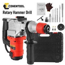 Electric Demolition Rotary Jack Hammer Drill Concrete Breaker W/Case Heavy Duty