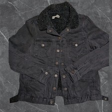 Topshop Moto Black Denim Borg