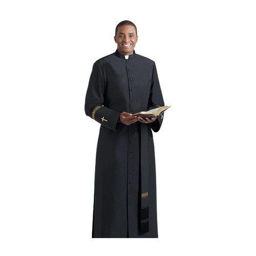 Black bristol clerical cassock - black,
