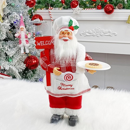 Chef santa figurines - santa, christmas