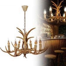 Retro brown antler - brown, chandelier