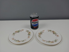 2 x Royal Standard Bone China LYNDALE Pattern Tea Plates - 16 cm Diameter - GC