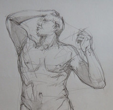 Pencil Drawing of a Rodin