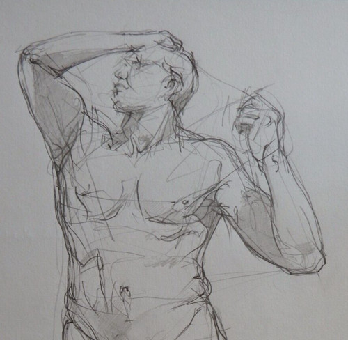 Pencil drawing rodin - pencil,