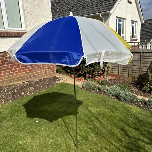 Vintage beach umbrella - vintage, blue