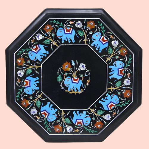 Octagonal black marble - octagonal,