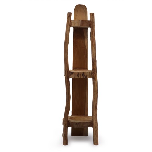 Natural teak corner unit - natural, 3