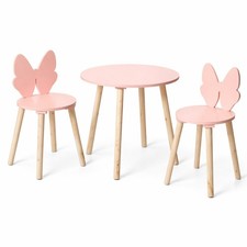 KIDS TABLE + 2 CHAIRS SET Pink
