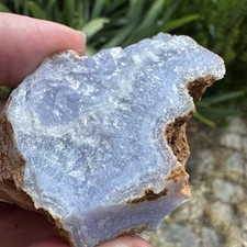 Blue Lace Agate Chalcedony Crystal Rough Raw Mineral Display Specimen 76 Grams