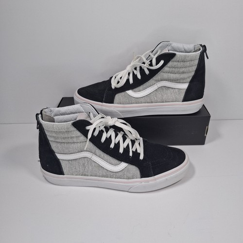 Vans sk8 black grey - vans, suede