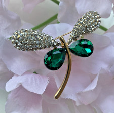 2" DRAGONFLY  FACETED GREEN  &