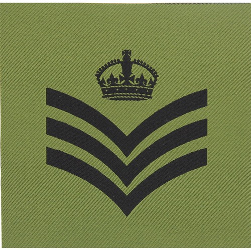 Olive woven rank patch kings - olive,