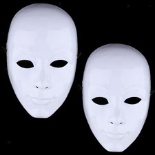 2 Pieces DIY Unpainted Mask