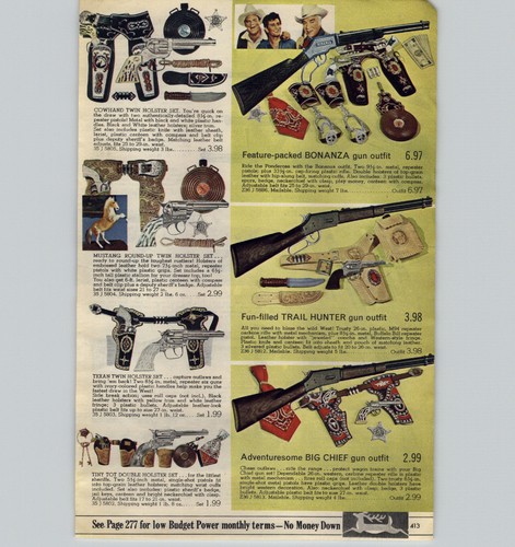 1967 paper toy holster - paper,