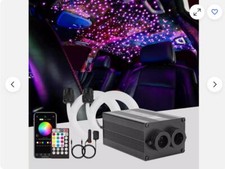 CHINLY Bluetooth 12W RGBW Twinkle LED Fiber Optic Star Ceiling Lights Kit