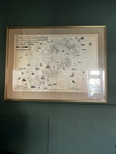 Framed Vintage Nautical Chart