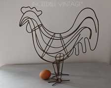 Vintage Hand Made Wire Hen Chicken Sculpture Indoor Outdoor Art Garden Ornament