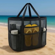 Large Beach Bag Travel Wash Bag Fitness Swimming Mesh Storage Bag