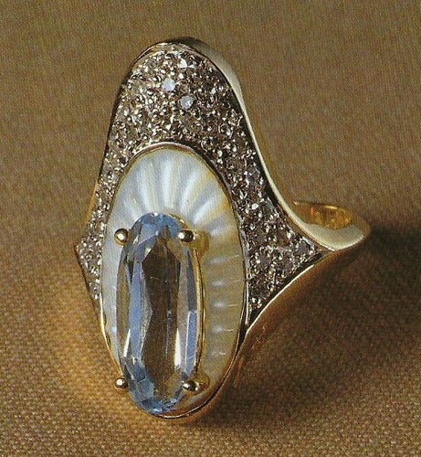 Erte jewelry allouette state - "allouette,