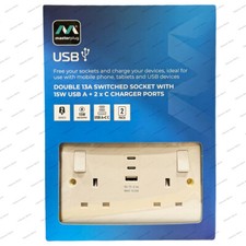 Masterplug Double 13A Switched