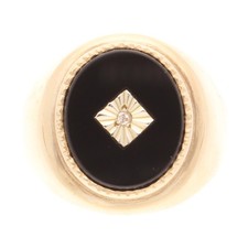 9Carat Yellow Gold Onyx &