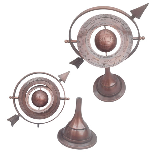 Antique brass armillary sphere - antique,