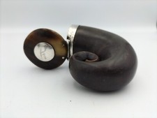 ANTIQUE SCOTTISH 19TH C. SOLID SILVER RAMS HORN SNUFF MULL PLOUGH CIRCA 1820