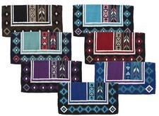 Western Saddle Blanket - Cherokee Wool Print - 7 Color Patterns - 34" x 36"