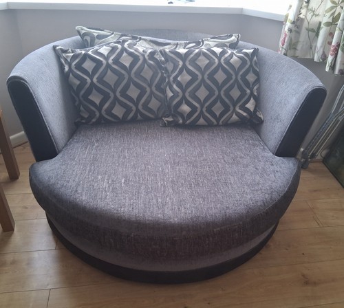 Large swivel cuddle chair - chair, with