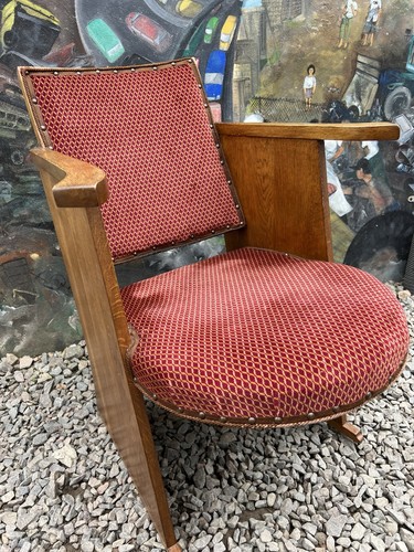 Art deco oak armchair 1930s - art,