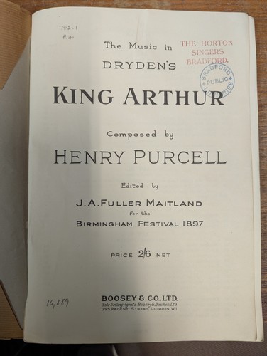 Purcell king arthur vocal - arthur:,