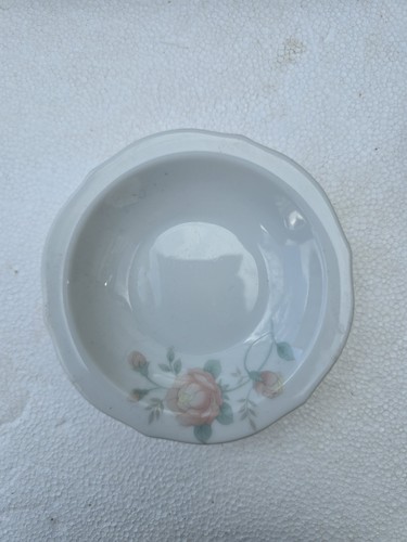 Trinket dish floral white - ~,
