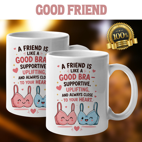 Friend like bra mug funny - a,