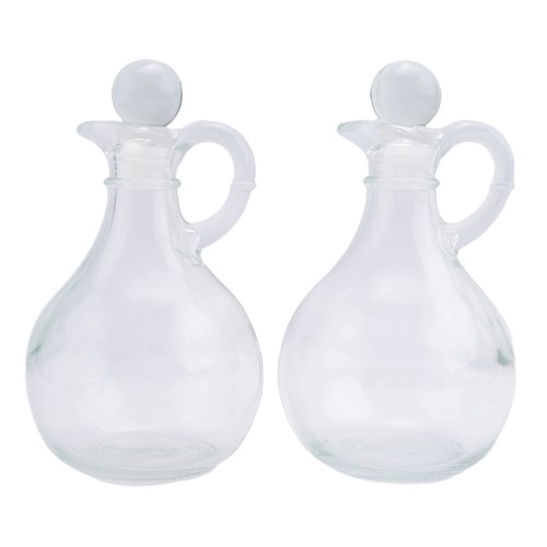Glass oil and vinegar bottles - glass,