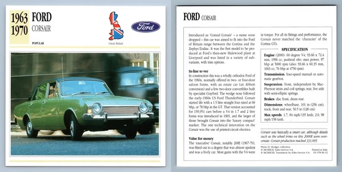 Ford corsair 1963 70 - ford, 1963-70