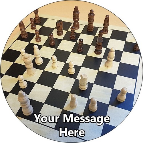 Chess personalised cake - chess,