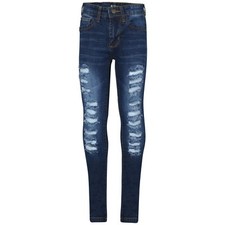 Kids Girls Skinny Denim Jeans Ripped Stretchy Fashion Pants Jeggings 3-14 Years
