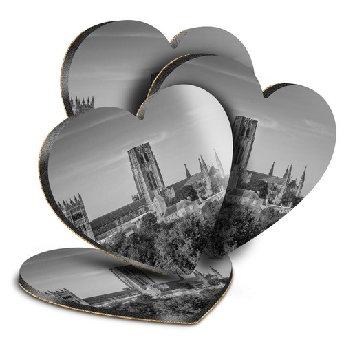 Heart mdf coasters bw - heart,