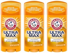 ARM & HAMMER ULTRAMAX Anti-Perspirant Deodorant Solid Unscented 2.60oz Pack of 3
