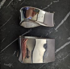 Pair of Silver Tone Asymmetric