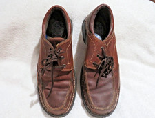 DR SCHOLL'S BROWN LEATHER BOAT