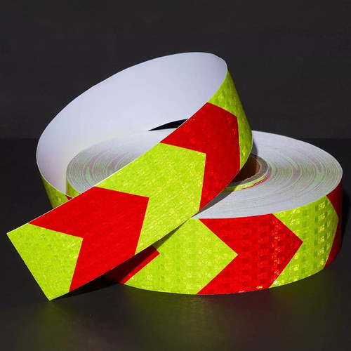 Red lime arrow reflective tape - arrow,