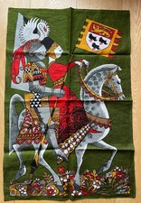 Vintage ULSTER Canterbury Tales Tea Towel UNUSED & Mint - 1970s Belinda LYON