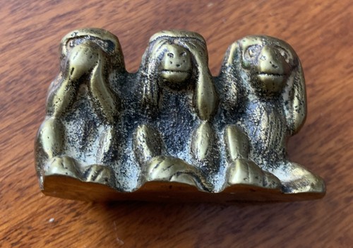 Vintage brass ornament three - ornament,