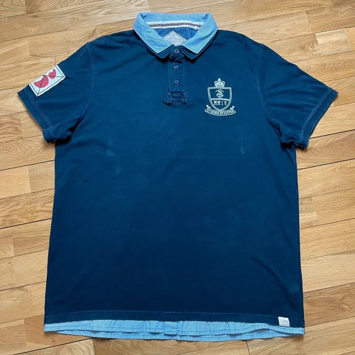 George duffer navy polo - by,