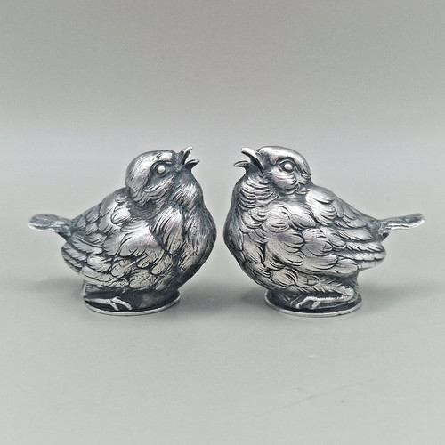Pair french solid - french, silver
