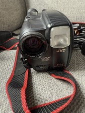 Vintage JVC Compact VHS Camcorder GR-AX460 14x Hyper Zoom, Retro Video Camera!