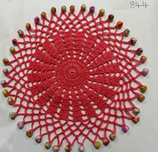 Hand Made Crochet Beaded Jug