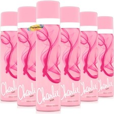 6x Charlie PINK Body Spray