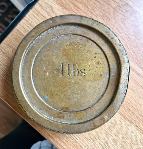 Antique 4lb brass trads - brass, scale